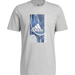 adidas Men's Badge Of Sport Courts Graphic Tee - Medium Grey Heather