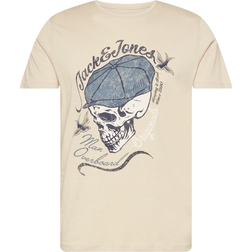 Jack & Jones Men's JORDOME TEE SS Crew Neck SN T-Shirt, Peyote/Fit:Standard