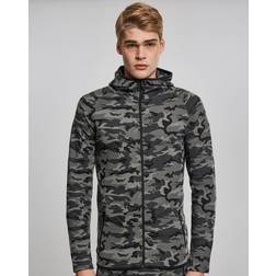 Urban Classics Interlock Camo Zip Jacket (Woodland, 2XL)