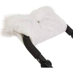 Uber Kids Roma Dolls Pram Fur Handmuff-White