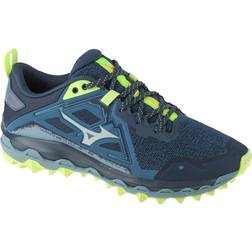 Mizuno Men's Wave Mujin Trail Running Shoe, Tapestry Mistyb Neolime