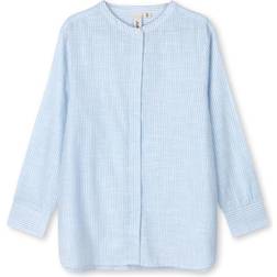 Juna Monochrome Lines Ida Shirt - Blå