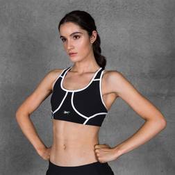 Reebok Lux Racer Sport-BH - Grau/Weiß