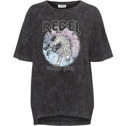 Noisy May Tori Ida Washed T-Shirt - Grijs