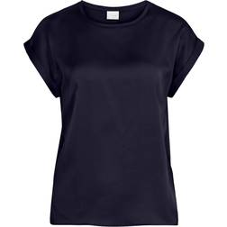 Vila Viellette S/S Satin Top/su Noos Dam Toppar