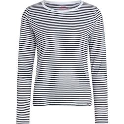 Mads Nørgaard Organic Jersey Stripe Tenna Tee White/Black Stribet