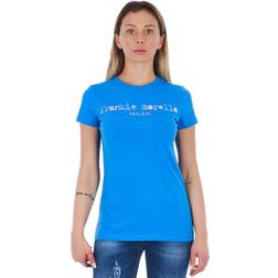 Frankie Morello Cotton Women T-Shirt - Light Blue