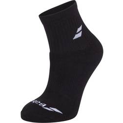 Babolat Pack 3 Pares Calcetines Quarter Negro