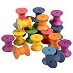 Learning Advantage TickiT 73975 Rainbow Wooden Spools Pack of 21