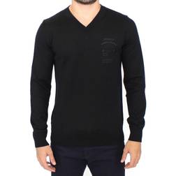 Ermanno Scervino Off Wool Blend V-neck Pullover Sweater