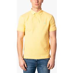 Armani Exchange Icon Logo Slim Fit Pique Polo - Yellow