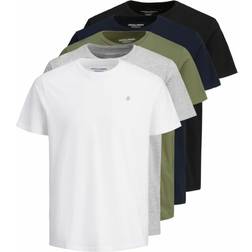 Jack & Jones Logo Crew Neck T-shirt 5-pack - White/Multi