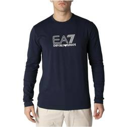 EA7 Emporio Armani T-shirts print Blå, Herre