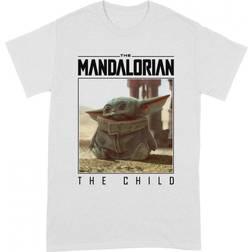 Star Wars The Mandalorian Unisex Adult Distressed T-Shirt (Black)