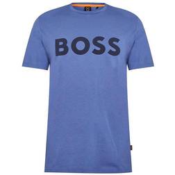 HUGO BOSS Cotton Jersey T-shirt with Rubber-Print Logo