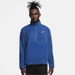 Nike Sportswear Style Half-Zip Fleece Top - Blue