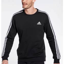 Adidas Essentials Fleece 3-Stripes Sweatshirt - Black/White