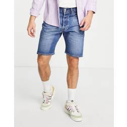 Levi's – 501 – jeansshorts med fåll och tvättad finish