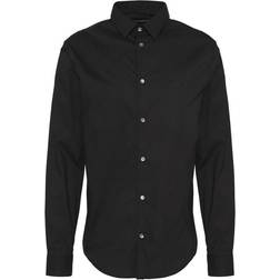 Emporio Armani Sort Langærmet Skjorte - Herre/Bomuld