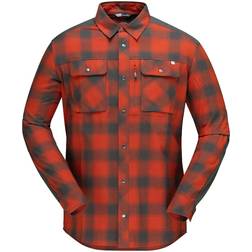 Norrøna Men's Svalbard Flannel Shirt - Rooibos Tea/Slate Gray