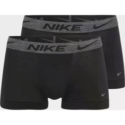 Nike Everyday Cotton Stretch Trunk 2 Pack - Black