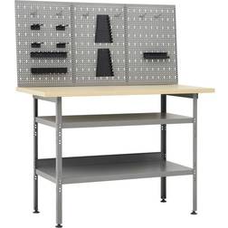 vidaXL Workbench with Three Wall Panels