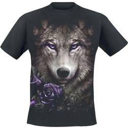 Spiral T-Shirt Gothic di - Wolf Roses - Uomo - Nero