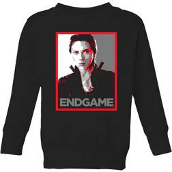 Marvel Avengers Endgame Black Widow Poster Kids' Sweatshirt - Black