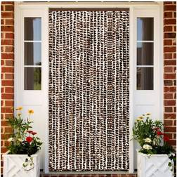 vidaXL Insect Curtain Brown and White 100x220 cm Chenille