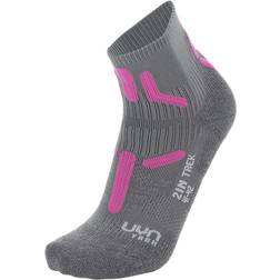 UYN Woman Trekking 2IN Socks - Grey/Pink