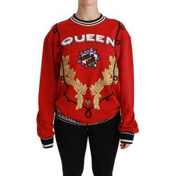 Dolce & Gabbana DG Queen Sequined Love Pullover Sweater