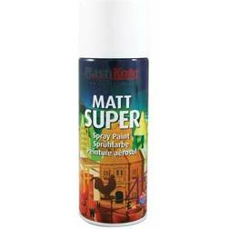 Plasti-Kote Super Spray Matt White RAL 9016 400ml