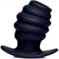 XR Brands Hive Ass Tunnel Silicone Ribbed Hollow Anal Plug Small out of stock