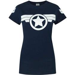 Marvel Captain America: Super Soldier Womens/Ladies Logo T-Shirt (Navy)