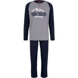 Schiesser Men's Pyjama Kurz Pajama Set, blauhellblau