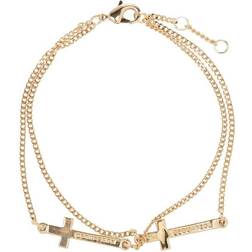 DSquared2 Two Chain Cross Bracelet