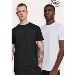 Urban Classics Maglietta Contrat 3/4 Sleeve Raglan Tee - Nero/Carbone