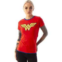 Wonder Woman T-skjorte Med Metallisk Logo - Rød