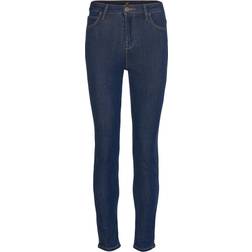 Lee Scarlett High Tonal Stonewash Kvinde Skinny 34/33 Ensfarvet hos Magasin