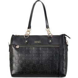 Badgley Mischka Madalyn Vegan Leather Travel Tote Weekender Bag - Black