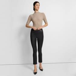 Theory Urban Slim Leather Flare Pants