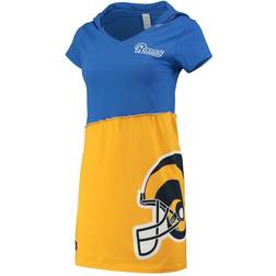 Refried Apparel Women Royal/Gold Los Angeles Rams Sustainable Hooded Mini Dress