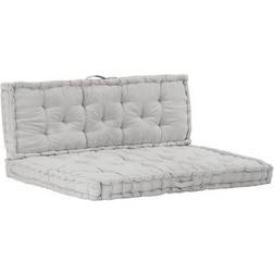 vidaXL 120x80x10cm 2-pack Coussin de chaise Gris (120x80cm)