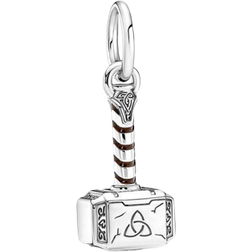 Pandora Marvel The Avengers Thor's Hammer Dangle Charm - Silver/Brown