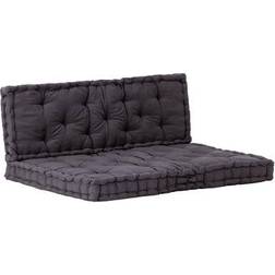 vidaXL 120x80x10cm 2-pack Coussin de chaise Noir (120x80cm)