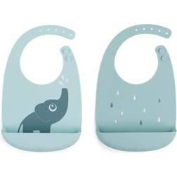 Done By Deer Elphee Silicone Bib 2-pack