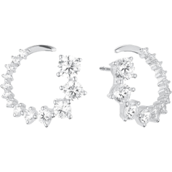 Sif Jakobs Belluno Circolo Earrings - Silver/Transparent