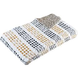 Hübsch Plaid Tæppe Sort, Hvid (200x130cm)