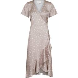 Neo Noir Magga Elegant Dot Dress - Sand