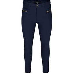 Zizzi Tight-Fitting Trousers - Blue